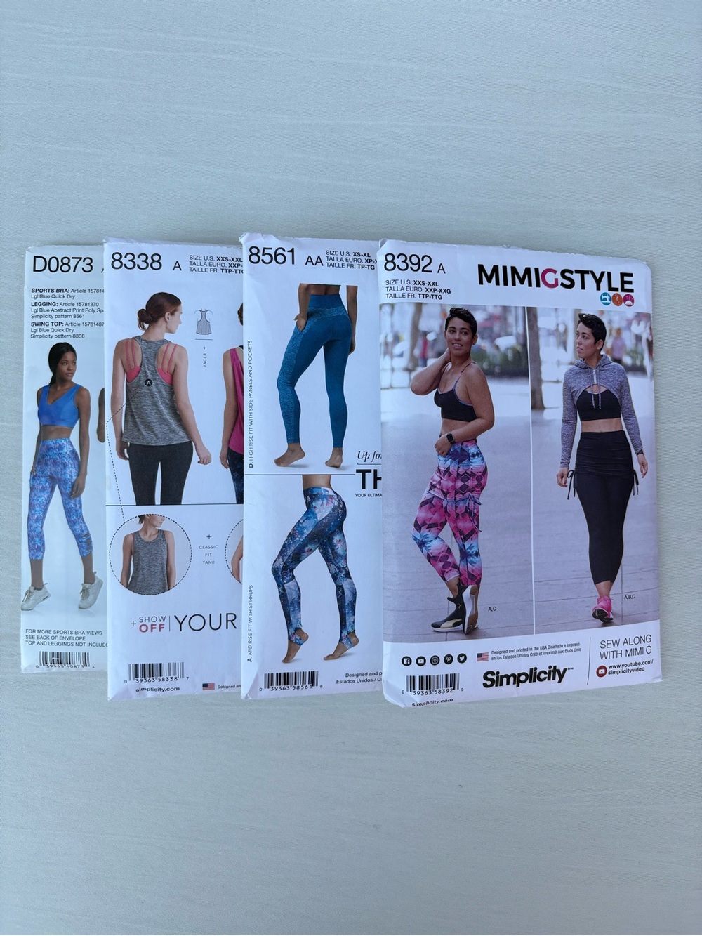 Simplicity Athleisure Sewing Pattern Bundle Lot 4pc Bras Leggings Tops Uncut